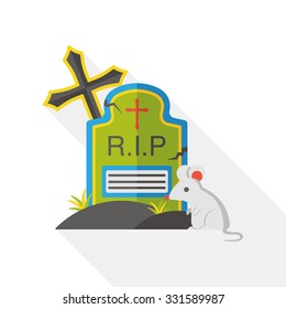 grave flat icon