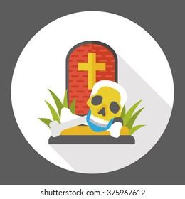 grave flat icon