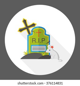 grave flat icon