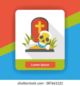 grave flat icon