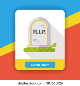 grave flat icon