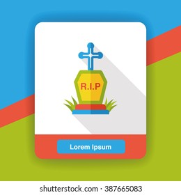 grave flat icon