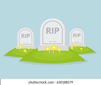 Grave flat icon