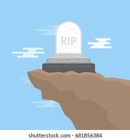 grave flat icon