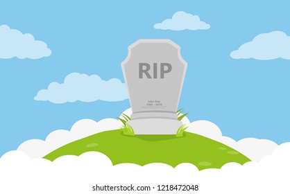 Grave flat icon background