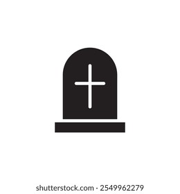 Grave flat icon. vector flat black illustration for web and app..eps