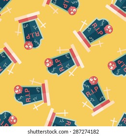 grave flat icon,eps10 seamless pattern background