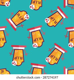 grave flat icon,eps10 seamless pattern background