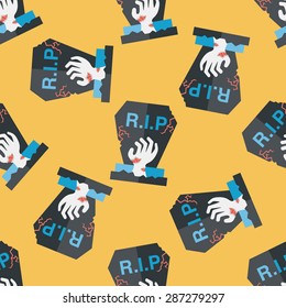 grave flat icon,eps10 seamless pattern background