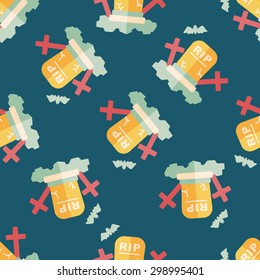 grave flat icon,eps10 seamless pattern background