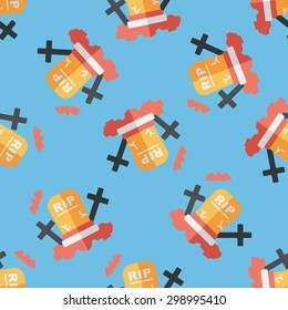 grave flat icon,eps10 seamless pattern background
