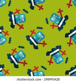 grave flat icon,eps10 seamless pattern background