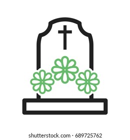 Grave with Flowers