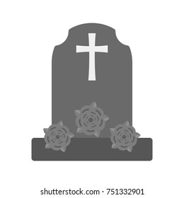 Grave with Flowers