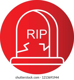 grave Gradient Circle Vector Icon