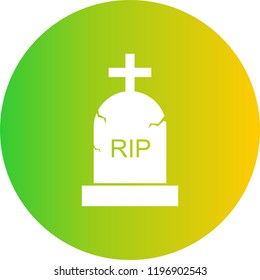 grave Gradient Glyph Circle Icon