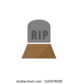 Grave, gravestone, inscription, color icon. Simple colored vector of halloween icons for ui and ux, website or mobile application