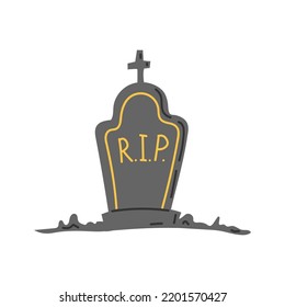 Grave. Halloween collection. Flat vector illustration