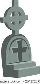 Grave, Halloween material icon. Vector image