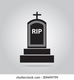 Grave for Halloween symbol, vector illustration