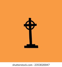 Grave, Happy Halloween vector icon