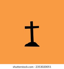 Grave, Happy Halloween vector icon