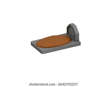 grave icon 3d illustration render
