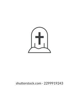 grave icon with black color