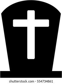 Grave icon with cross