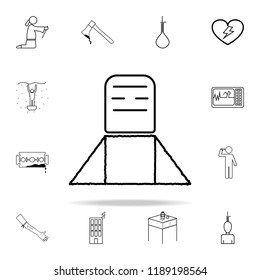 grave icon. Death icons universal set for web and mobile