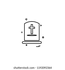 Grave icon design vector 