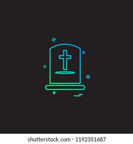 Grave icon design vector 