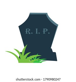 Grave icon flat design vector. tombstone, vector, halloween, graveyard cemetery icon