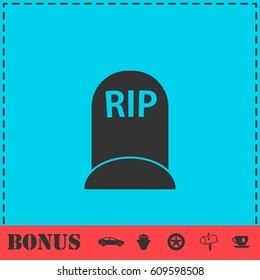 Grave icon flat. Simple vector symbol and bonus icon