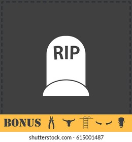 Grave icon flat. Simple vector symbol and bonus icon