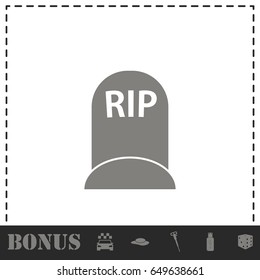 Grave icon flat. Simple vector symbol and bonus icon