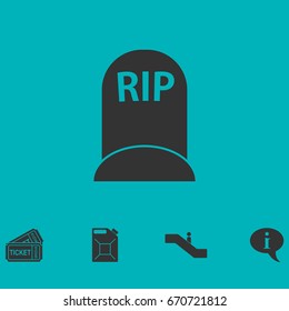 Grave icon flat. Simple vector symbol and bonus icon
