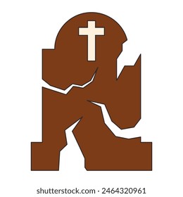 Grave. Grave icon for Halloween. Halloween decor
