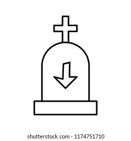 grave icon, illustration isolated vector sign symbol