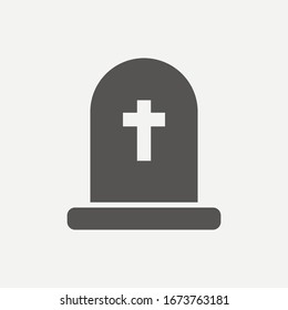 Grave Icon isolated on white background. Vector illustration. Eps 10.