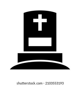 Grave icon isolated on white background