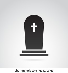 Grave icon isolated on white background. Vector art.