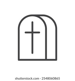 Grave icon Logo symbol outline set