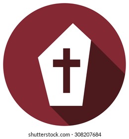grave icon with a long shadow