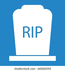 Grave icon on blue background