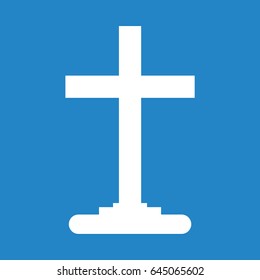 Grave icon on blue background