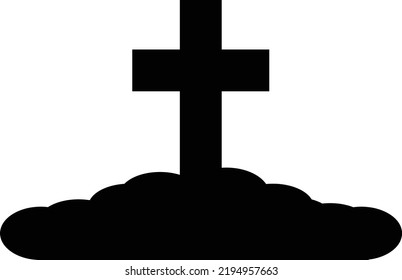 grave icon on white background. flat style.
