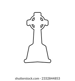 grave icon on a white background, vector illustration