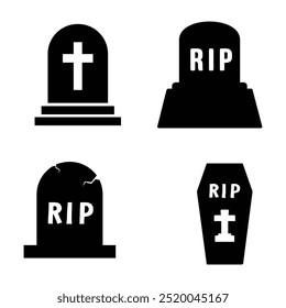 Grave icon on white background, Grave icon 