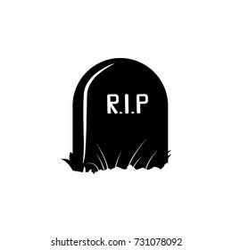 grave icon on white background